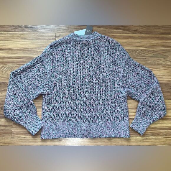 J. Jill Rosepetalm long sleeve button up cardigan chunky Boho Pink green size s - Picture 2 of 7